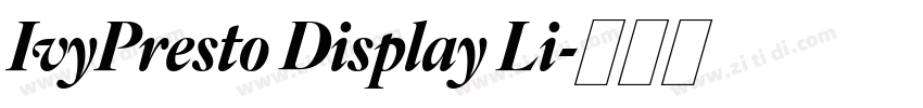 IvyPresto Display Li字体转换